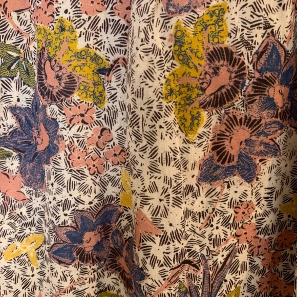 Ulla Johnson Remy Puff Sleeve Floral Blouse Womens 8 Cotton Blend Ivory Boho - Picture 12 of 16